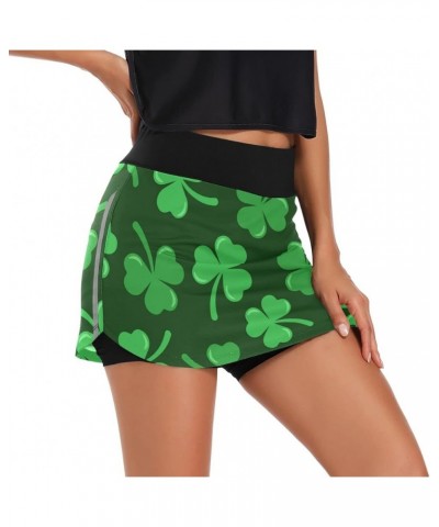 Pickleball Balls Women's Tennis Skirt Golf Skort Gym Shorts Athletic with Pockets St-patricks Day $10.75 Skorts