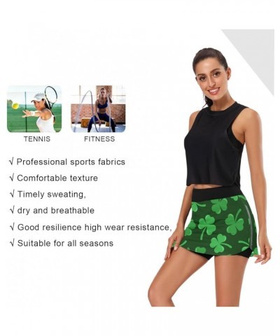 Pickleball Balls Women's Tennis Skirt Golf Skort Gym Shorts Athletic with Pockets St-patricks Day $10.75 Skorts