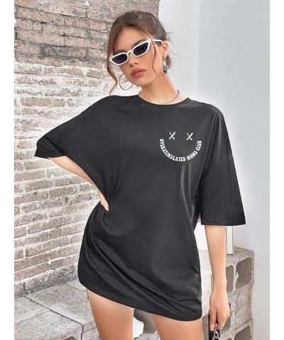 Overstimulated Moms Club Shirt Oversized Mama Shirts Funny Mom Life Graphic Tees Casual Short Sleeve Trendy Tops Dark Grey $1...