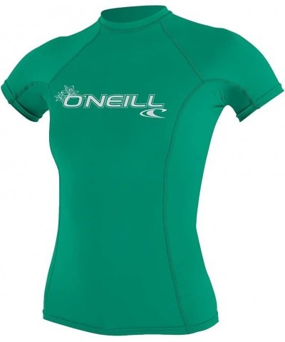 Women's O'neill Basic Skins UPF 50+ Short Sleeve Rash Guard Seaglass $14.62 Activewear