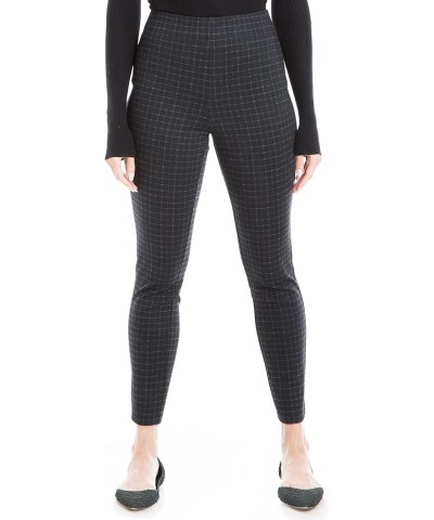 Women's Ponte High Waist Skinng Legging Black/Charcoal Check Grid-sjt-k927 $21.14 Leggings