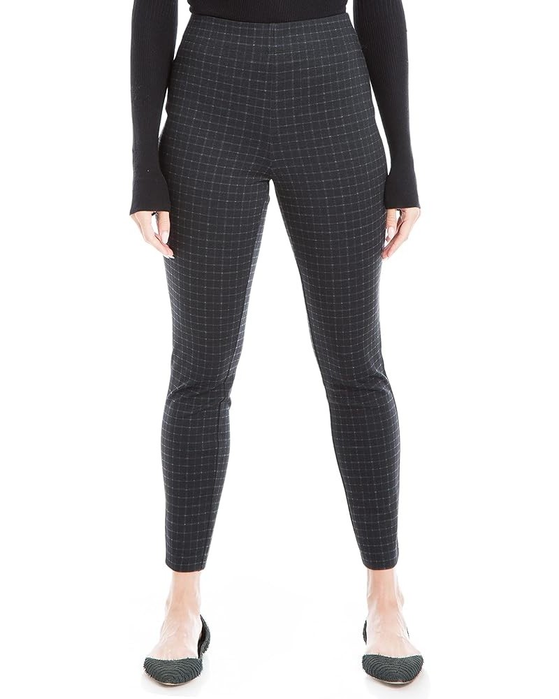 Women's Ponte High Waist Skinng Legging Black/Charcoal Check Grid-sjt-k927 $21.14 Leggings