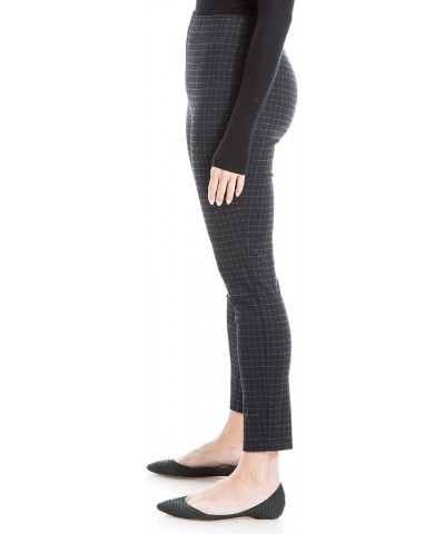 Women's Ponte High Waist Skinng Legging Black/Charcoal Check Grid-sjt-k927 $21.14 Leggings