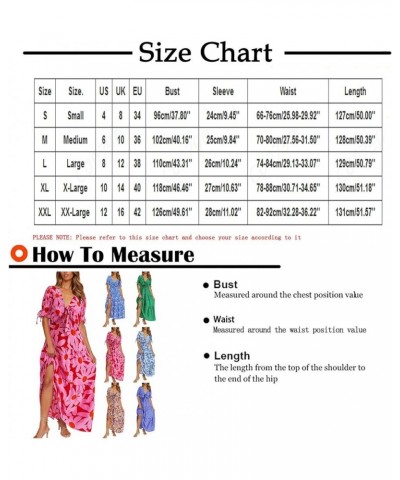 Womens Summer Dresses Vintage Boho Maxi Dress Long Sleeve Beach Long Dress Bohemian Floral Maxi Dress Tiered Sundresses Zblue...