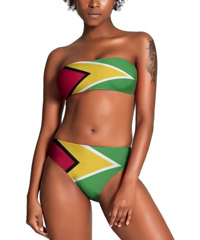 Bikini Guyana Flag Bathing Suit Women's Swimwear Split Skirt Suit Tummy Control Swimsuits XXL Large Style-7 $26.77 Swimsuits