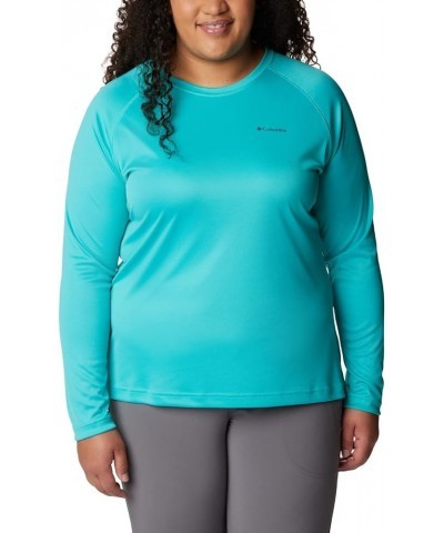 Women's Fork Stream Long Sleeve Shirt Bright Aqua/Nocturnal Graphic $22.03 Activewear