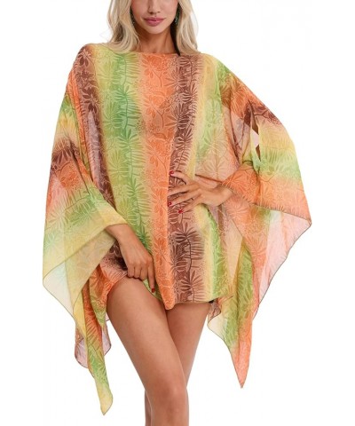 Women's Summer Beach Bikini Bathing Suit Cover Ups Swimsuit Coverup for Women Chiffon Blouses Tunic Top Yellow Gradient $12.7...