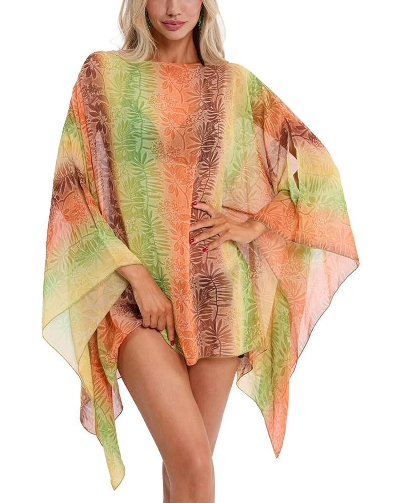 Women's Summer Beach Bikini Bathing Suit Cover Ups Swimsuit Coverup for Women Chiffon Blouses Tunic Top Yellow Gradient $12.7...