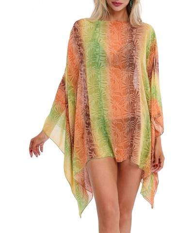 Women's Summer Beach Bikini Bathing Suit Cover Ups Swimsuit Coverup for Women Chiffon Blouses Tunic Top Yellow Gradient $12.7...