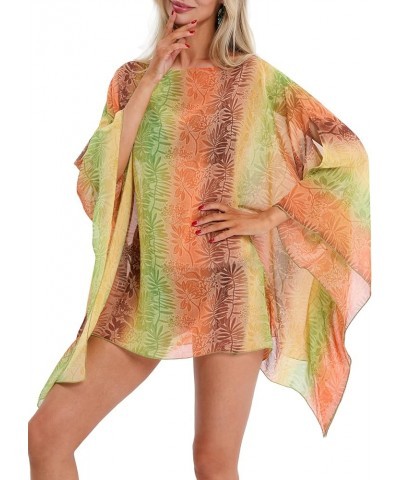 Women's Summer Beach Bikini Bathing Suit Cover Ups Swimsuit Coverup for Women Chiffon Blouses Tunic Top Yellow Gradient $12.7...