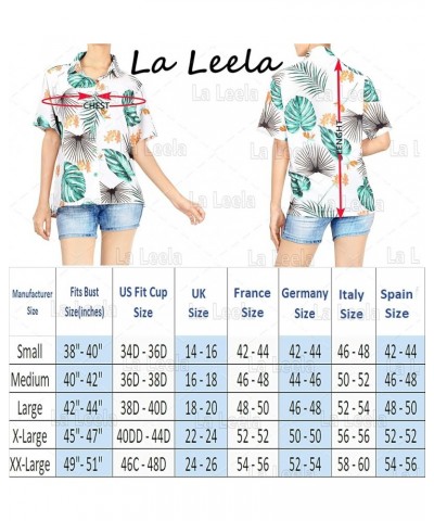 Women's Blouses Button Down Short-Sleeve Tops Bohemian Vacation Beach Hawaiian Shirt Relaxed Fit Shirts for Women Allover Ste...