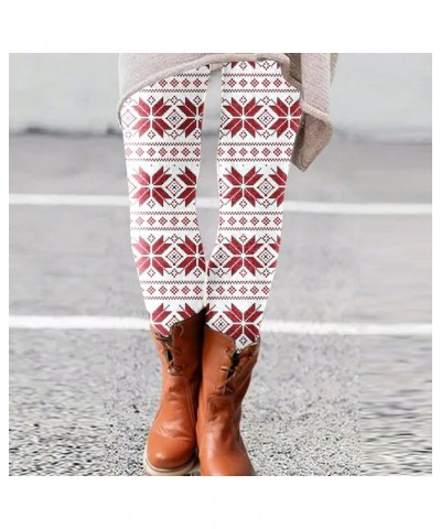 Pants Leggings for Women Dressy High Waist Casual Christmas Printed Elastic Slim Long Sport Hiking Pants Leggings D-white $24...