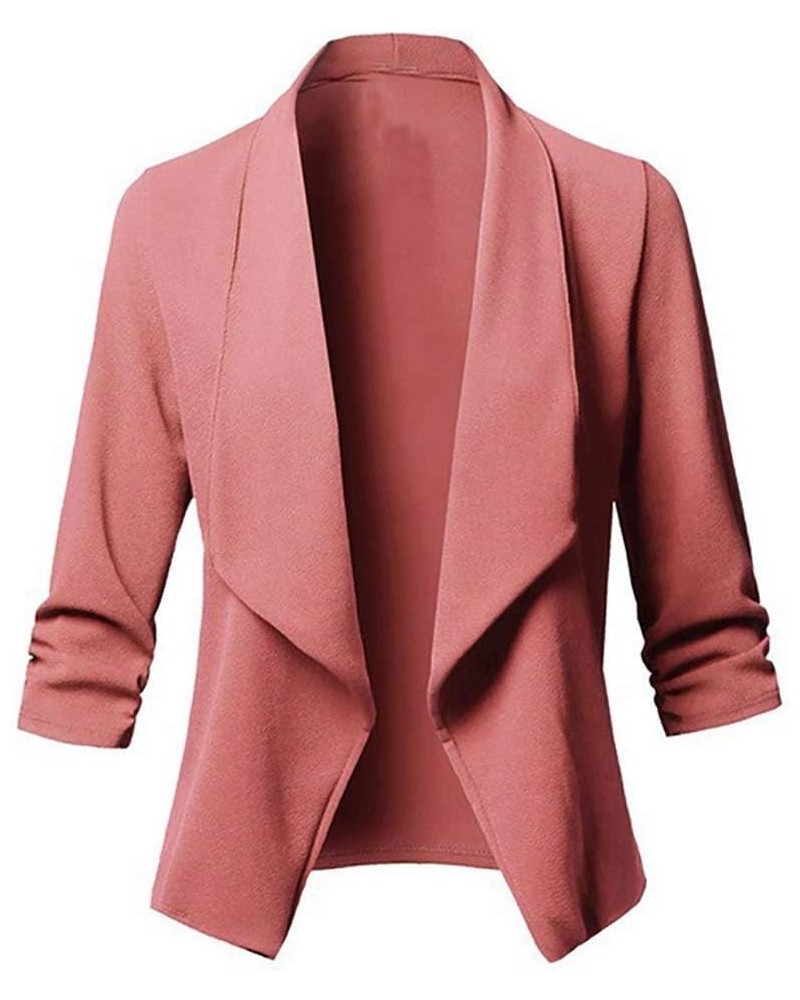 Blazers for Women Fashion Dressy Long Sleeve Blazer Open Front Cardigan Plus Size Double Breasted Jacket 1304-nfhhse-e-pink $...