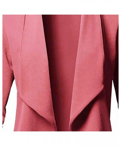 Blazers for Women Fashion Dressy Long Sleeve Blazer Open Front Cardigan Plus Size Double Breasted Jacket 1304-nfhhse-e-pink $...