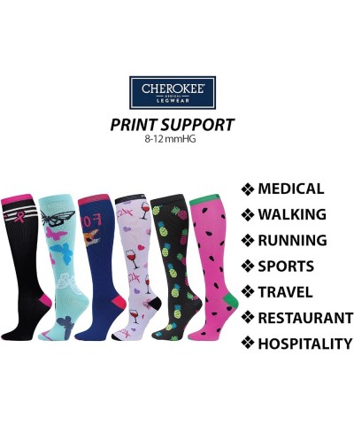 Printsupport Women 12 mmHg Support Socks Magic Marble $10.06 Activewear