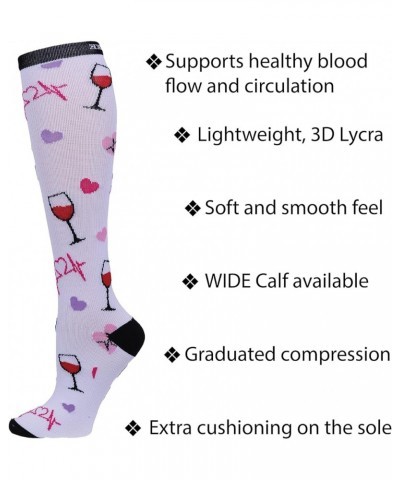 Printsupport Women 12 mmHg Support Socks Magic Marble $10.06 Activewear