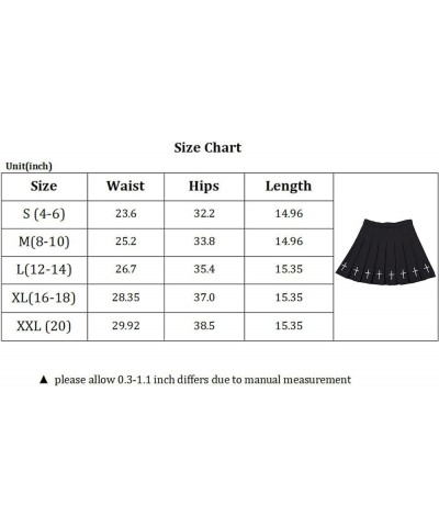 Womens Pleated Skirt Skater Skirt with Belt Goth Kawaii Plaid Mini Cute High Waist Tennis Skirt with Lining Shorts Gothic 51 ...