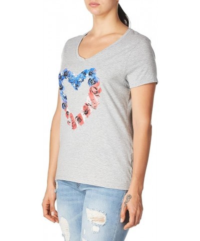 Women's Short Sleeve V-Neck Graphic T-Shirt Stars and Stripes $7.80 T-Shirts