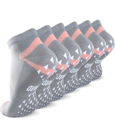 6 Pairs Non Slip Yoga Socks Pilates Hospital Gripper Socks Women Orange(y Heel) $9.35 Activewear