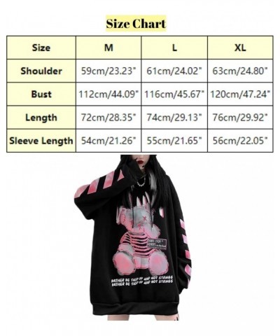 Cute Bear Hoodie Sweater Bear Clothes Anime Kawaii Oversized Hoodie for Teen Girls Women Aesthetic Y2K Kawaii Clothes School ...