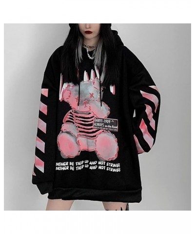 Cute Bear Hoodie Sweater Bear Clothes Anime Kawaii Oversized Hoodie for Teen Girls Women Aesthetic Y2K Kawaii Clothes School ...