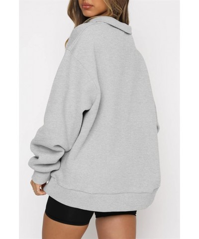 Womens Fashion Hoodies & Sweatshirt Pullover Fall Fashion 2024 Teen Girls Half Zip Winter Warm Top 2 Grey $18.54 Hoodies & Sw...