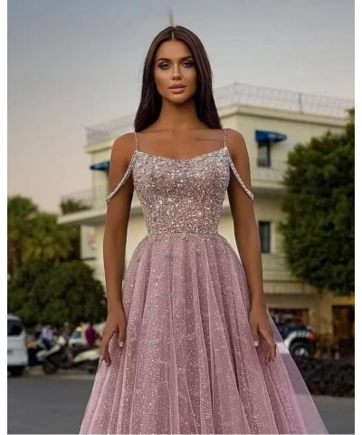 Cold Shoulder Sequin Prom Dresses Sparkly Tulle Long Ball Gowns Formal Evening Party Gown Wine Red $30.75 Dresses