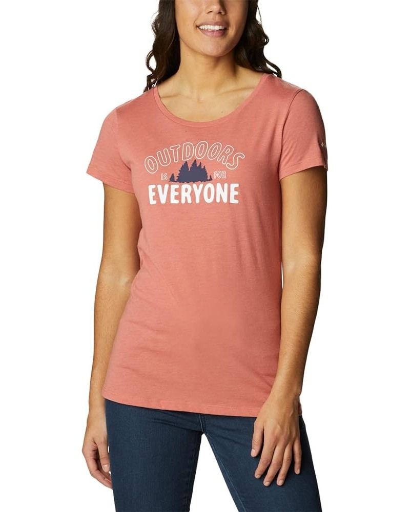 Women's Daisy Days Short Sleeve Graphic Tee Dark Coral Heather/Seek Outdoors $14.24 Activewear