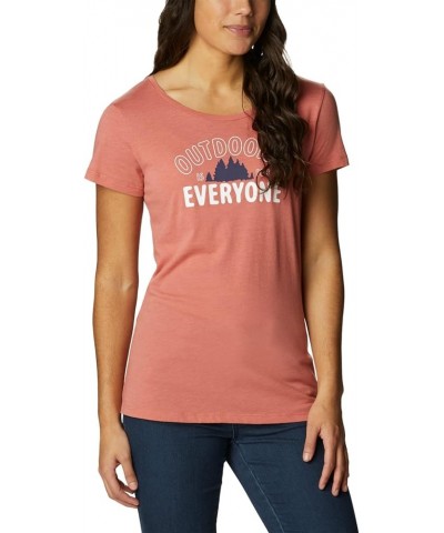 Women's Daisy Days Short Sleeve Graphic Tee Dark Coral Heather/Seek Outdoors $14.24 Activewear