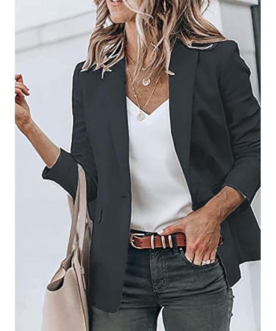 Womens Casual Blazers Long Sleeve Open Front Jackets Blazers Fashion Dressy Work Business Outfits Plus Size Cardigan B Dark G...