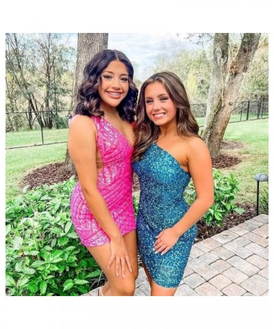 Sparkly Tight Homecoming Dresses for Teens Sequin Short Prom Dresses V Neck Cocktail Gown Gold $24.20 Dresses