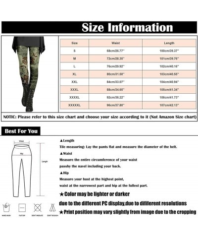 Print Leggings for Women Spring Vintage High Waisted Cotton Tights Patterned Workout Soft Stretchy Holiday Leggings G_g $6.47...