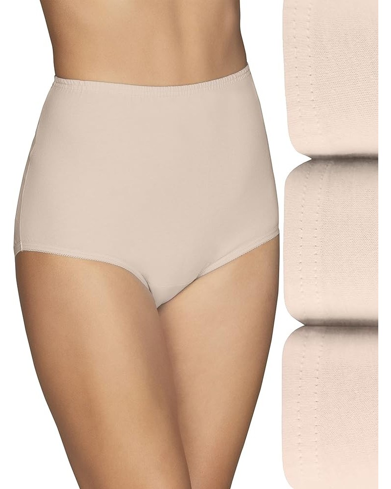 Women's Perfectly Yours High Waisted Brief Panties Cotton - 3 Pack - Fawn $5.96 Lingerie