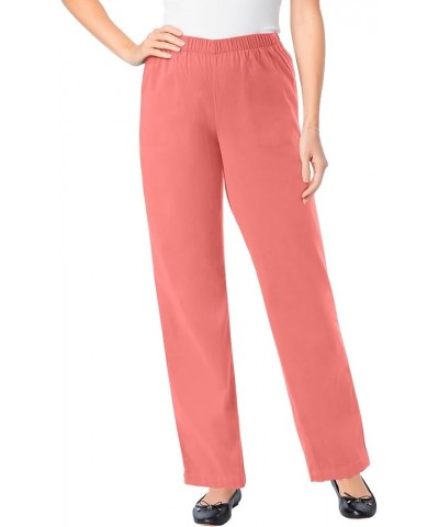 Women's Plus Size Wide Leg Fineline Jean Sweet Coral $18.39 Others