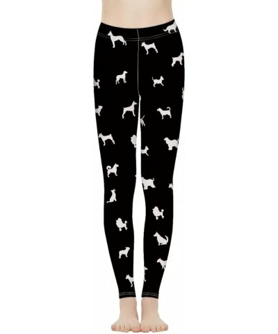 High Waisted Legging for Women Indoor Sports Soft Athletic Pant for Yoga Workout Black Cute Dog $10.43 Leggings