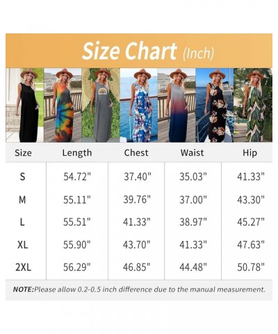 Women's Casual Summer Loose Sunresses Long Dresses Sleeveless Split Maxi Beach Dress with Pockets 1-gradient Orange $18.45 Dr...