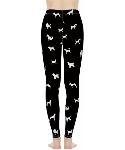 High Waisted Legging for Women Indoor Sports Soft Athletic Pant for Yoga Workout Black Cute Dog $10.43 Leggings