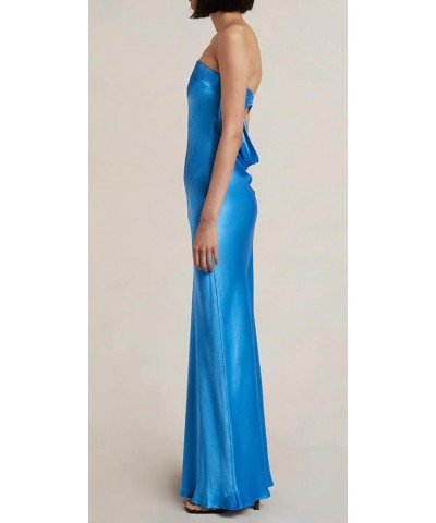 Women Cut Out Sexy Bodycon Maxi Dresses Y2K Spaghetti Strap Backless Cami Dress Low Cut Split Elegant Party Gown H-blue $9.20...