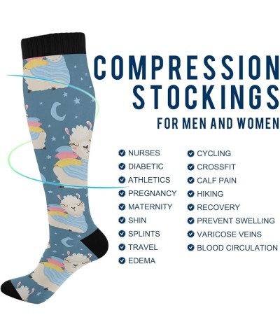 Alcohol Drinks Compression Socks for Women and Men Circulation Cocktail Long Socks for Athletic Running 1 1 Multi 8 $10.19 Ac...