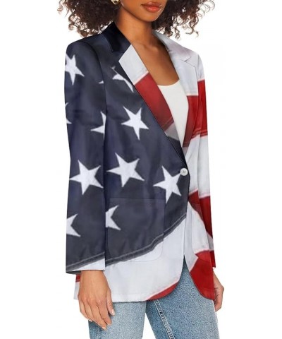 Womens Blazers for Work Lapel Open Front Long Sleeve Suit Jackets Work Blazer for Business Lady American Flag $18.01 Blazers