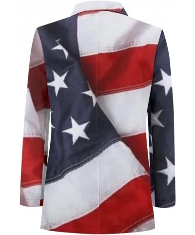 Womens Blazers for Work Lapel Open Front Long Sleeve Suit Jackets Work Blazer for Business Lady American Flag $18.01 Blazers