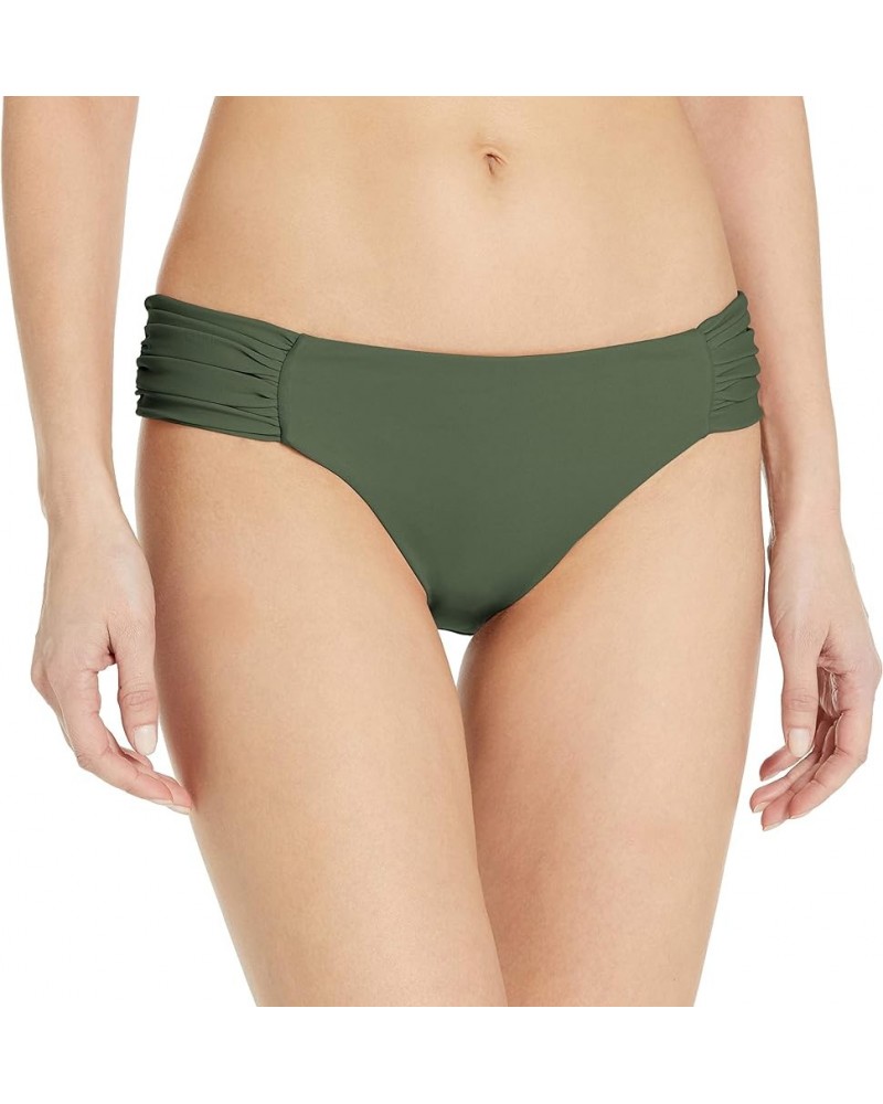 Women's Standard Cosita Buena Scrunch Panty Full Back Bikini Bottom Swimwear Army $9.78 Swimsuits