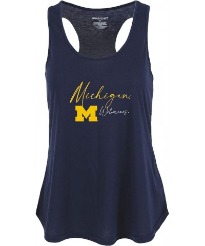 Women's NCAA Team Logo Essential Racerback Tank Michigan Large Navy $7.80 T-Shirts