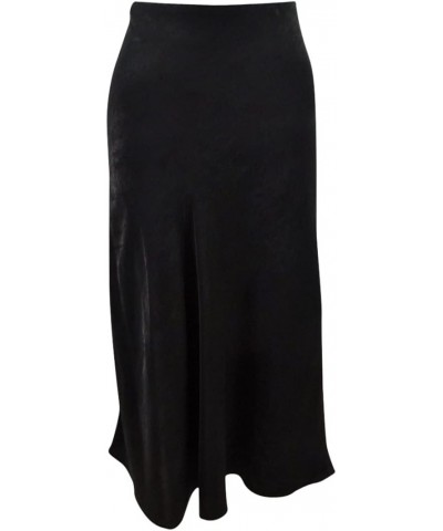 Women's Shimmer Midi Skirt Black Size Large $10.79 Skirts