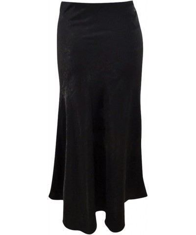 Women's Shimmer Midi Skirt Black Size Large $10.79 Skirts