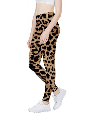 Womens High Waist Yoga Pants, Durable & Stretch, Tummy Contral Workout Running Sports Leggings Leopard $8.09 Pants