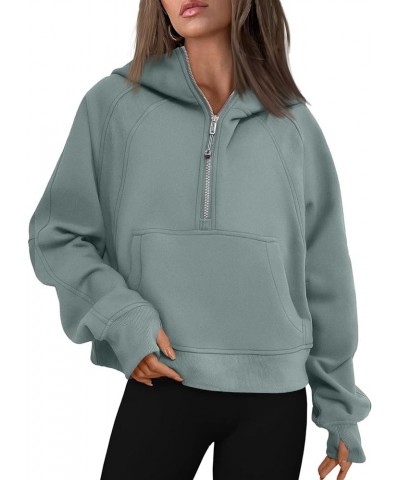 Oversized Sweatshirt Hoodie for Women Casual Tops Trendy Cropped Fleece Hoodie Aesthetic Clothes Y2K Tops for Girls Grey Gree...