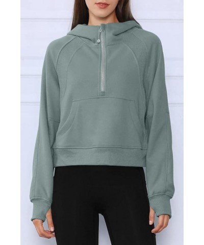 Oversized Sweatshirt Hoodie for Women Casual Tops Trendy Cropped Fleece Hoodie Aesthetic Clothes Y2K Tops for Girls Grey Gree...