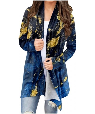 2024 Spring Trendy Sweater Cardigan for Women,Ladies Casual Long Sleeve Floral Cardigan Fashion Long Length Sleeve Coat 4-dar...