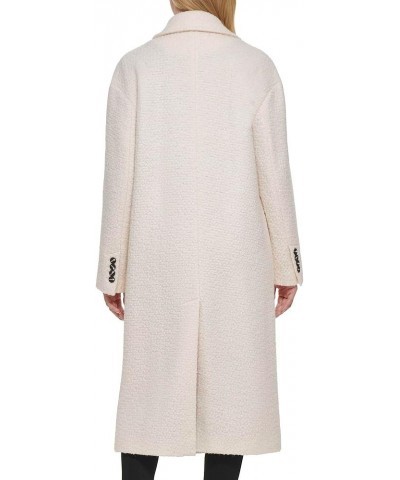 Women's Slightly Oversized Drop Shoulder Coat White $35.46 Jackets